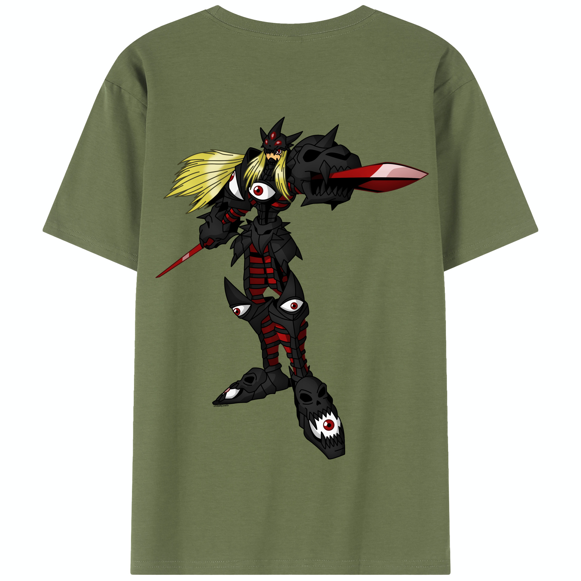 （画像用） Digimon デジタルモンスター/デジモン 綿100％半袖Tシャツ（背面プリント）